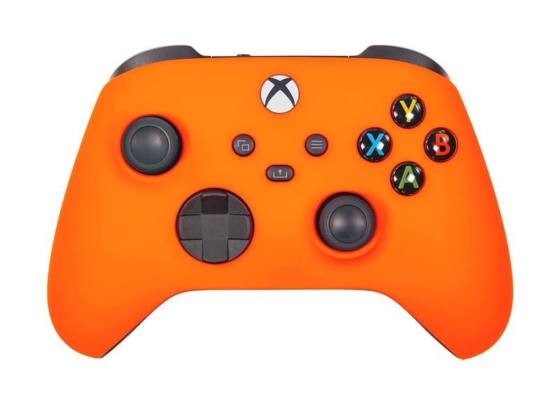 Crazy Controllerz Xbox One Series X S Custom Soft Touch Controller - Soft Touch Feel, Added Grip, Neon Orange Color - Compatible with Xbox One, Series X, Series S - Image 1